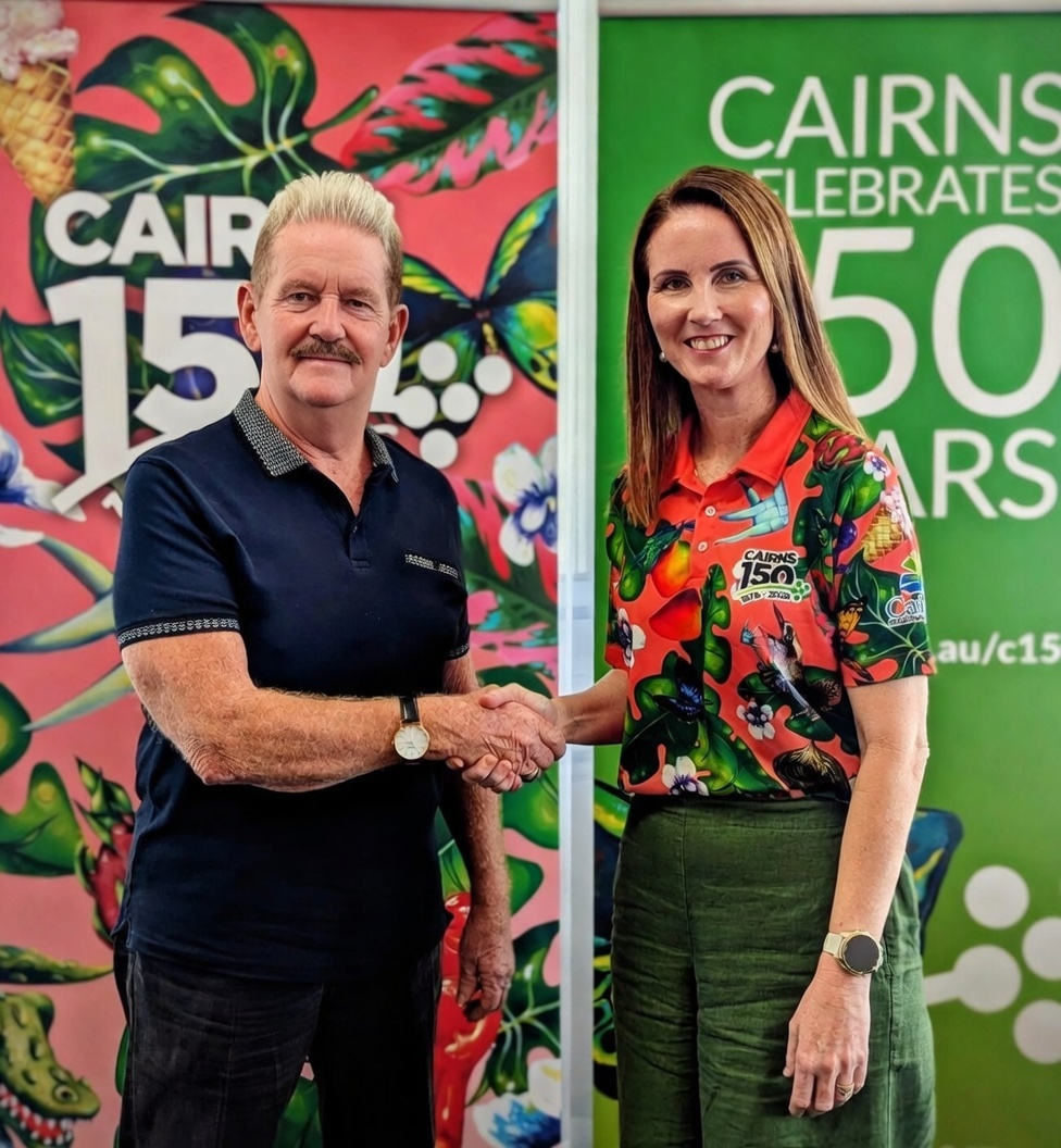 Global Flying Hospitals CEO with Mayor Amy Eden, Cairns